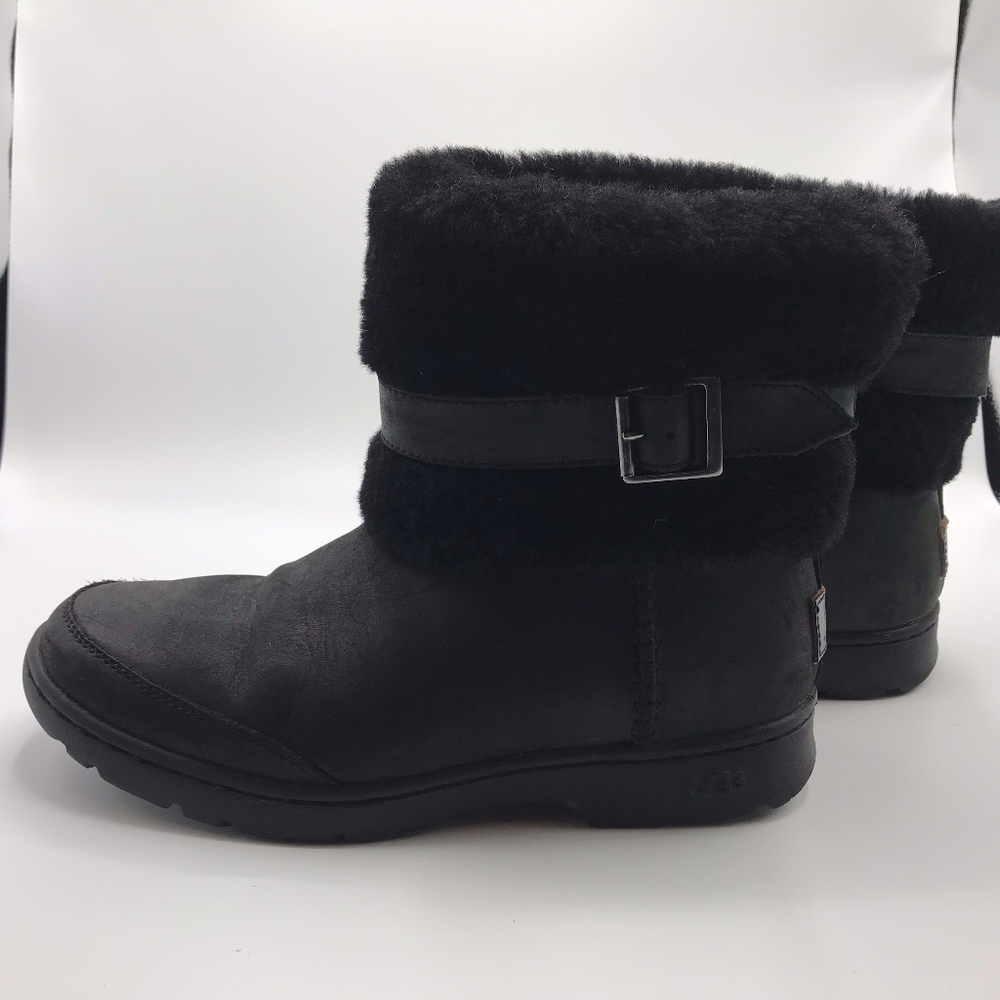 UGG Black Fur-Lined Winter Boots